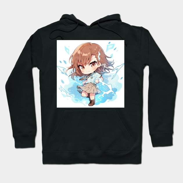 chibi misaka mikoto Hoodie by WabiSabi Wonders